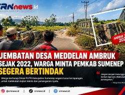 Jembatan Desa Meddelan Ambruk Sejak Tahun 2022, Warga Minta Pemkab Sumenep Segera Bertindak