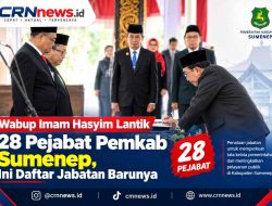 Wabup Imam Hasyim Lantik 28 Pejabat Pemkab Sumenep, Ini Daftar Jabatan Barunya